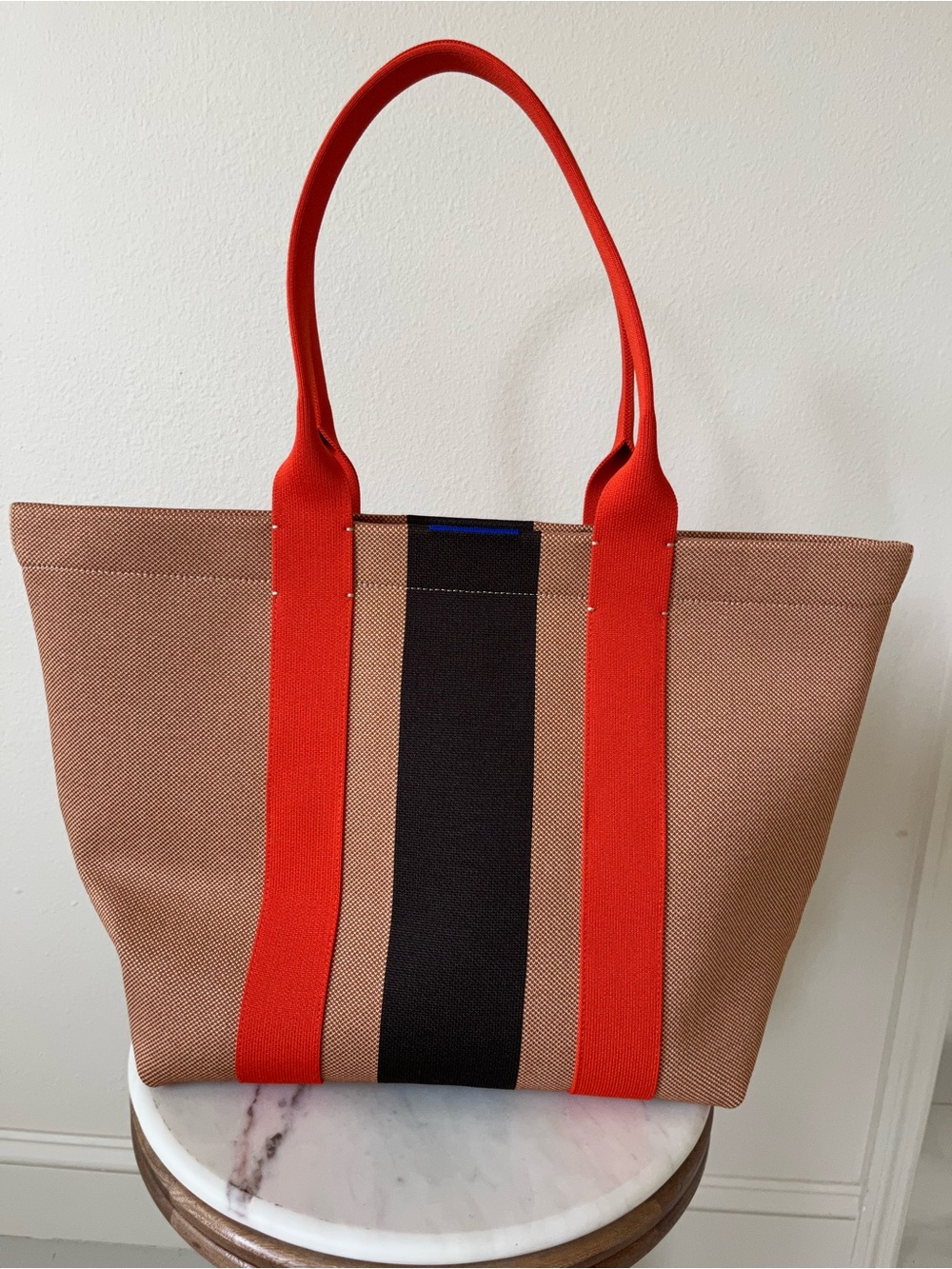 Rothy’s classic Tote Bag with Red Straps and Stripe - Picture 2 of 16